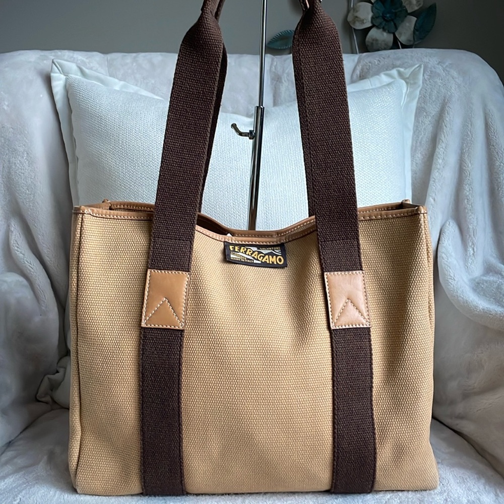 Salvatore Ferragamo canvas tote
